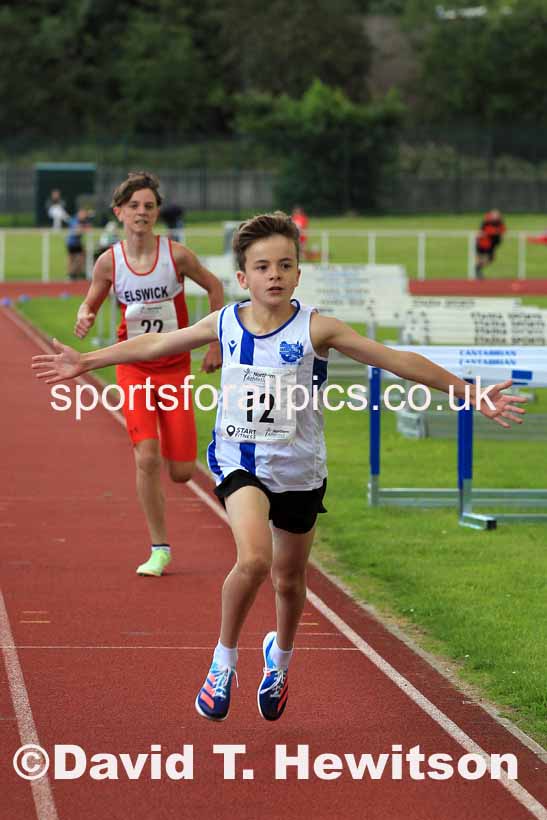 Boys Under-13s 800 metres, 2023 Northern Under-13s, Under-15s and Under-17s, Middlesbrough.  Photo: David T. Hewitson/Sports for All Pics